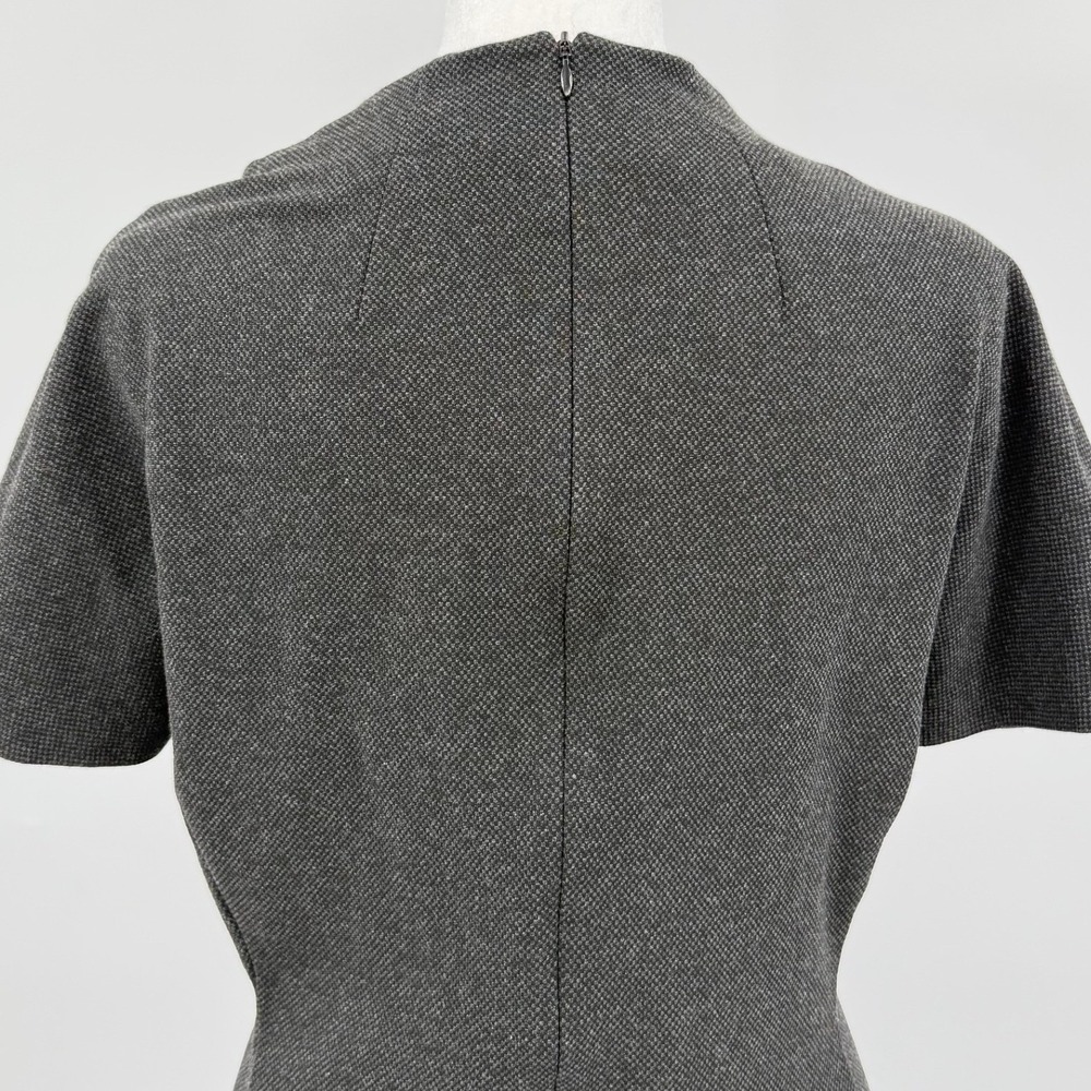 Theory Womens Gray Stretch Knit Short Sleeve Shift Dress Size Large - Picture 4 of 7